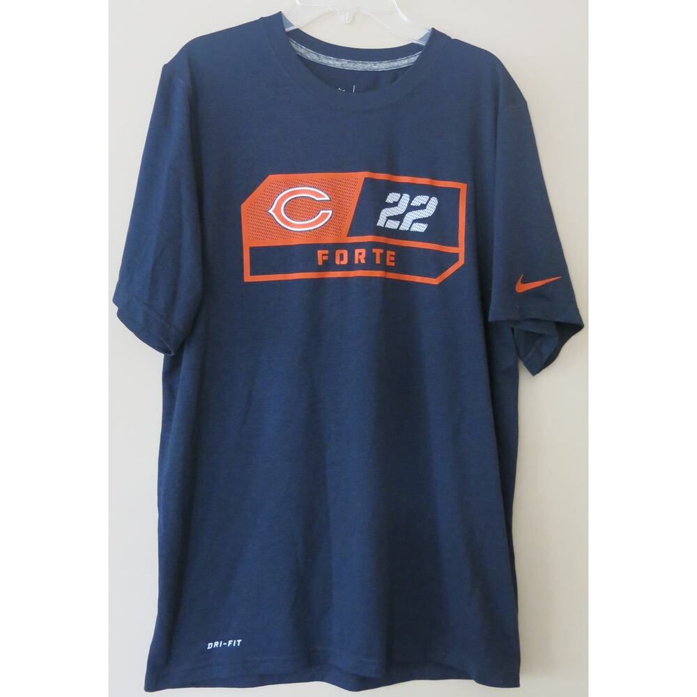 NFL NIKE Dri Fit Chicago Bears Forte 22 Shirt Size S Men's  Short Sleeve Blue